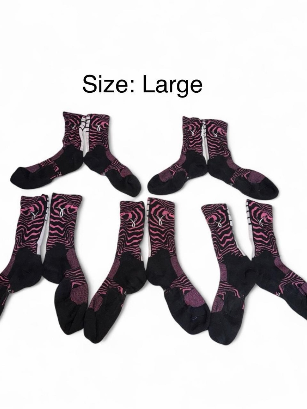 Play4Kay Power of One NCAA Basketball Socks Size L Lot of 5